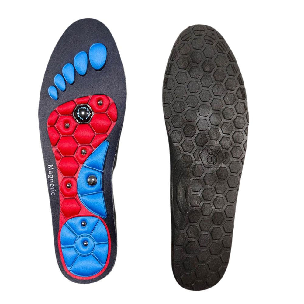 Premium Acupressure Foot Insoles for Men & Women - Orthopedic Gel Magnetic Shoe Inserts for Fatigue Relief, Odor Control  