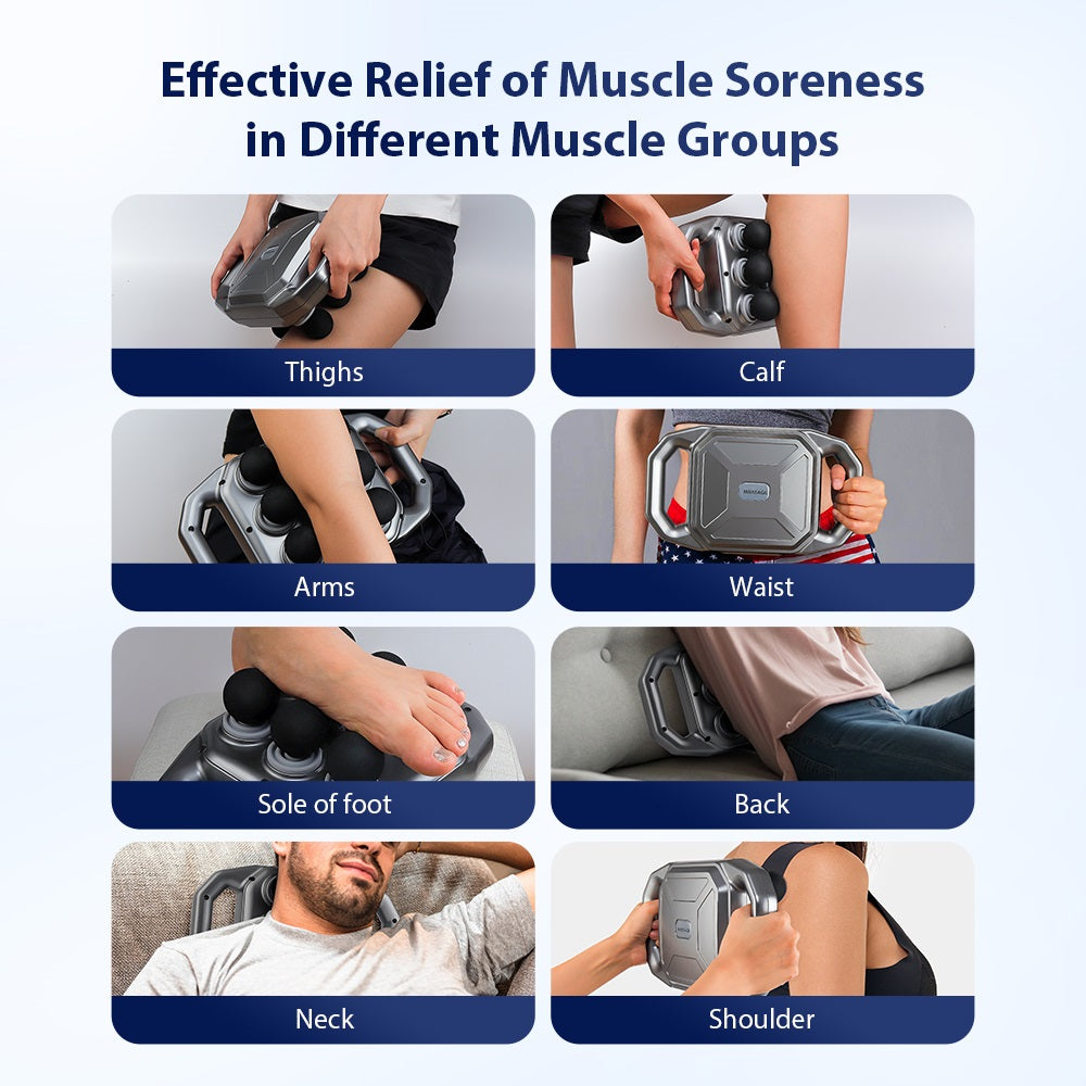 Premium Deep Tissue Massage Gun for Back, Waist & Muscle Relaxation, Powerful Massager for Neck, Legs & Full Body Recovery