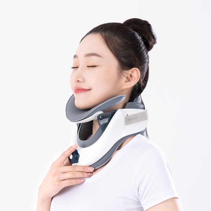 Premium Adjustable Neck Stretcher with Air Sac for Home Cervical Traction, Spine Alignment & Pain Relief, Lightweight and 