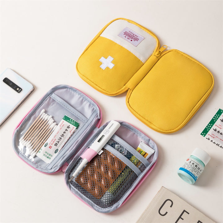 Premium Mini Portable First Aid Kit – Compact Medical Emergency Organizer, Household Medicine Storage Bag for Outdoor 