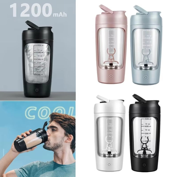 Premium Electric Protein Shaker Bottle – 650ml USB Rechargeable Mixer for Smooth Protein & Milkshakes – Automatic Stirring