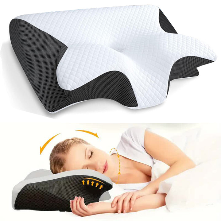 High-Quality Butterfly Memory Foam Neck Pillow for Comfortable Sleep, Slow Rebound Cervical Orthopedic Bed Pillow for Neck