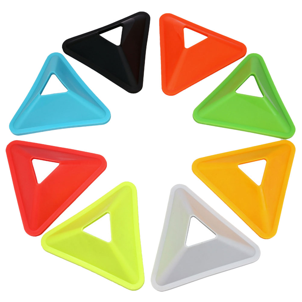 Premium Football Training Discs – 5PCS Triangular Markers for Soccer & Sports Agility Training – Durable PE Material,