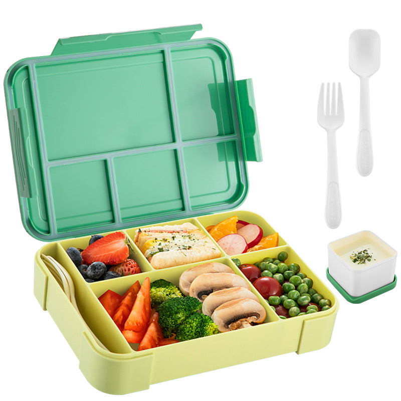 Premium Portable Lunch Box – Leak-Proof Grated Bento Box for Kids & Students, Microwavable Food Container with 5 