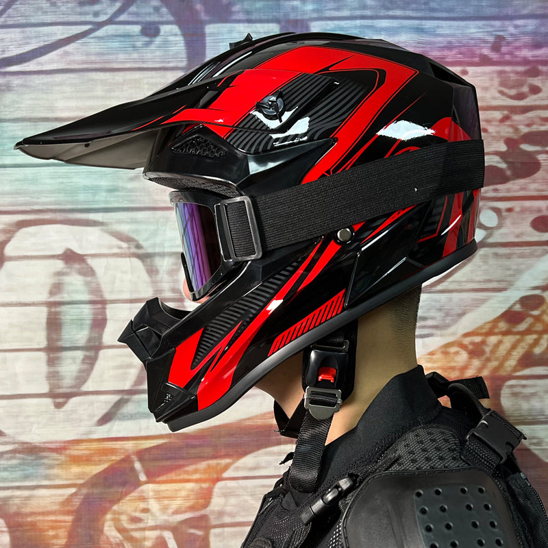 High-Quality Kids Off-Road Helmet - Motocross, Mountain Bike, ATV, DOT Certified, Lightweight ABS Material, Full Face Safety Gear for 1-2 Years Old, Unisex Design, Free Gift Included