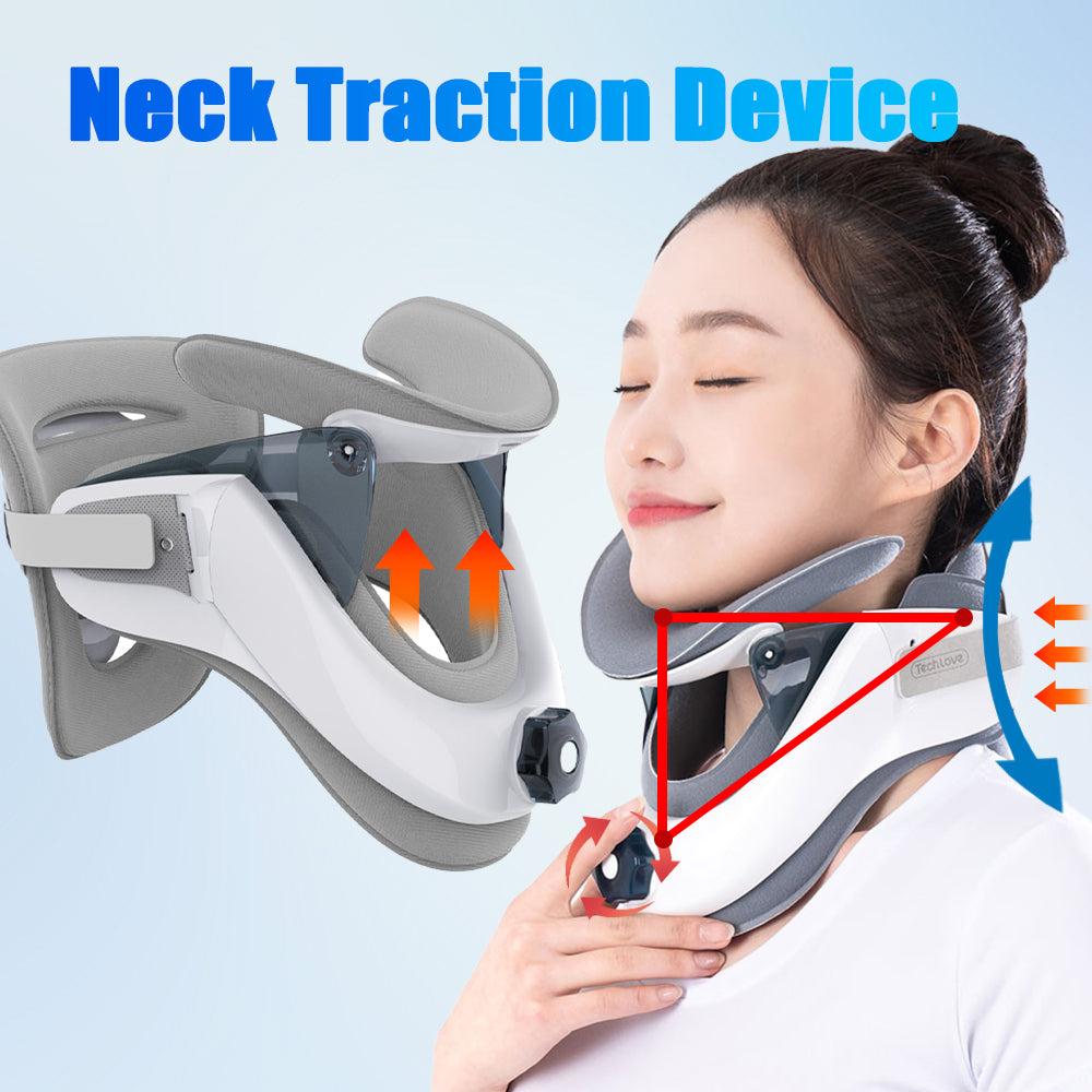 Premium Adjustable Neck Stretcher with Air Sac for Home Cervical Traction, Spine Alignment & Pain Relief, Lightweight and 