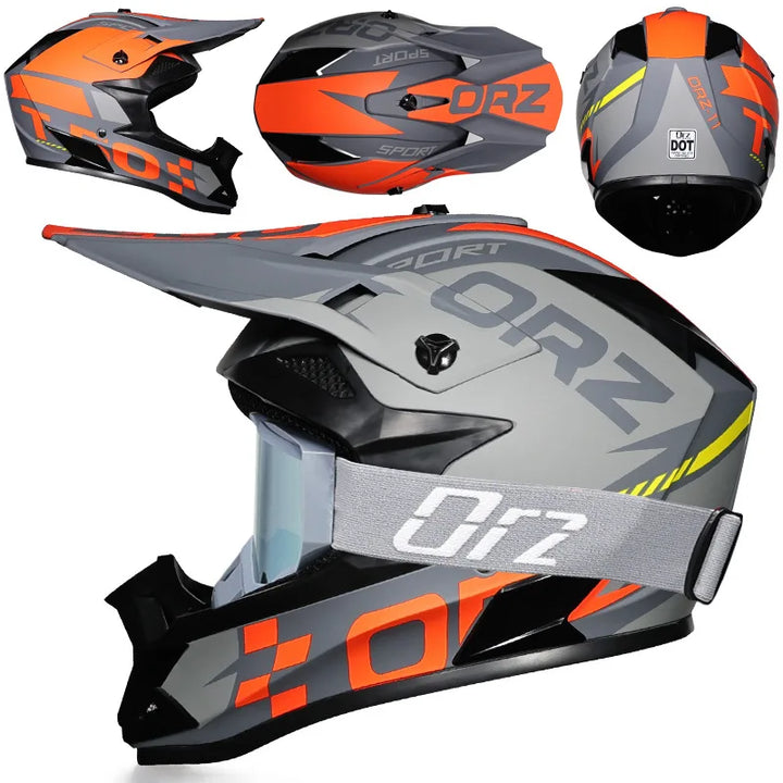 High-Quality Kids Off-Road Helmet - Motocross, Mountain Bike, ATV, DOT Certified, Lightweight ABS Material, Full Face Safety Gear for 1-2 Years Old, Unisex Design, Free Gift Included