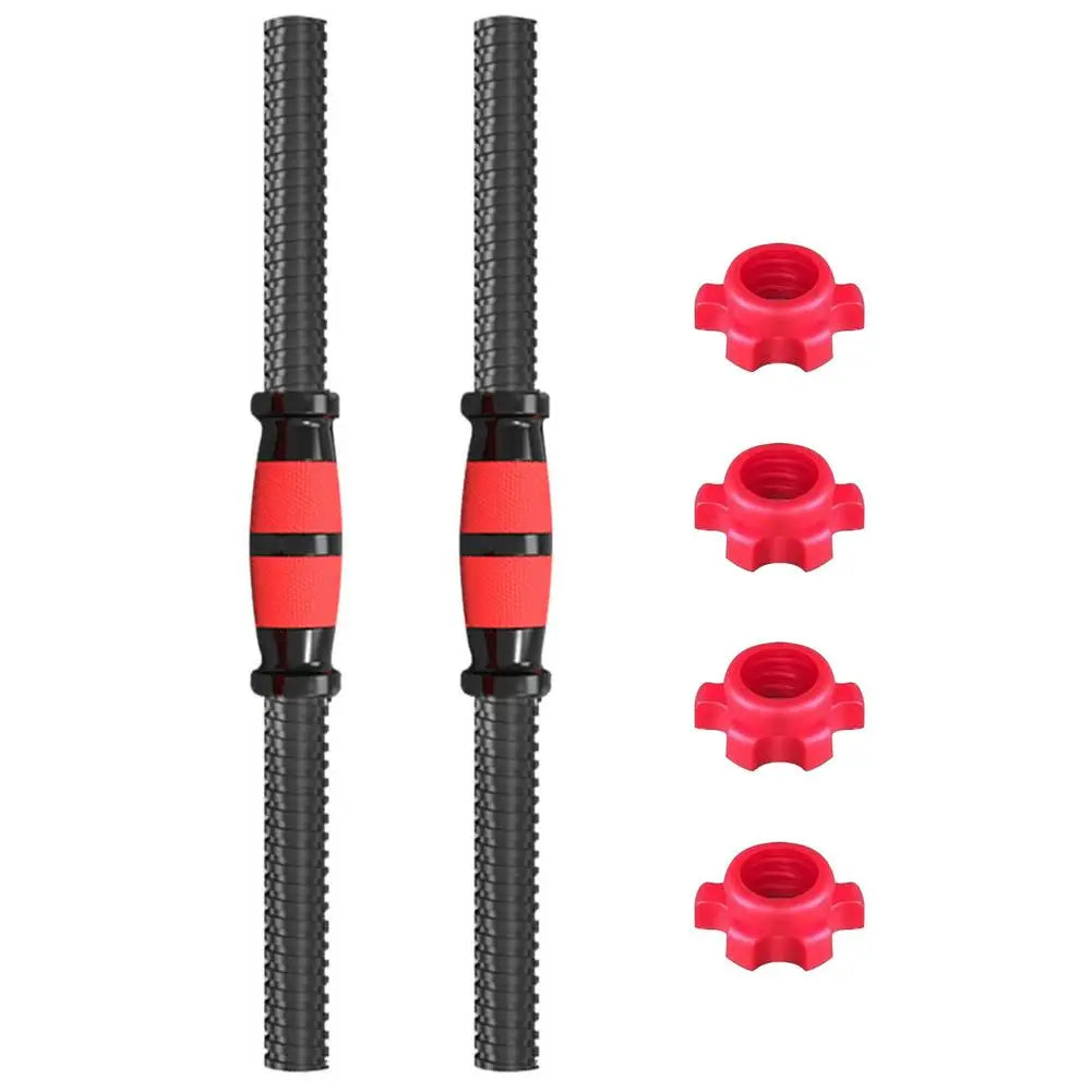 Premium Adjustable Dumbbell Rod Set – Portable Barbell Lifting, Easy to Install, Non-Slip Foam Grip, PVC Plastic Nuts, 