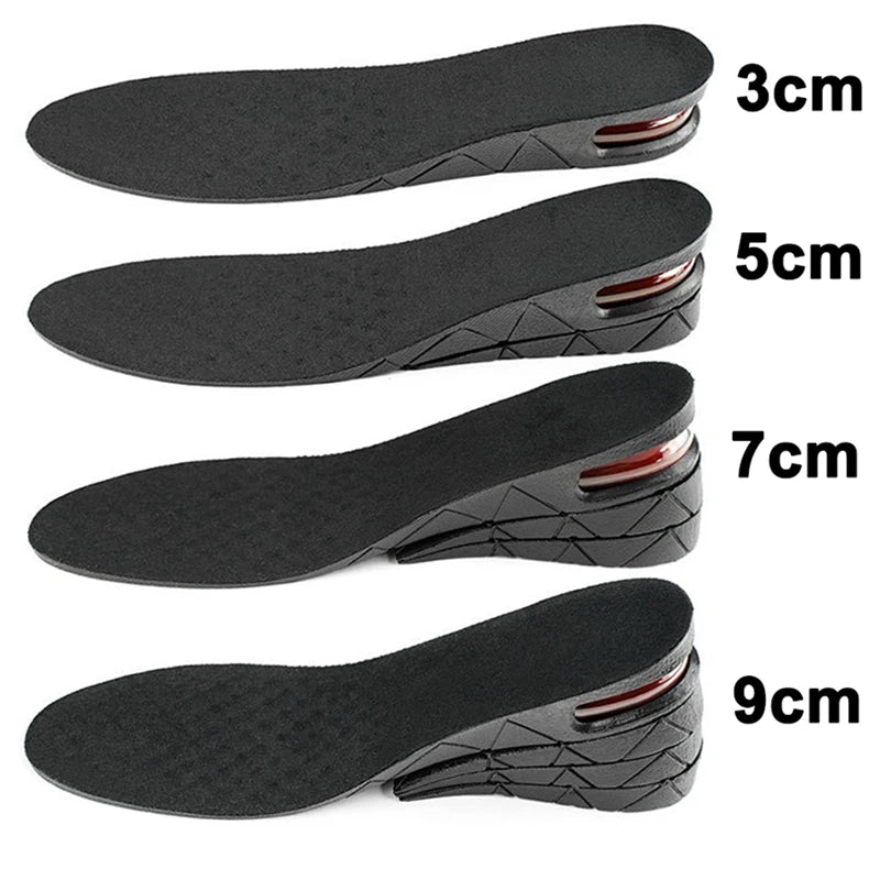 Premium Height Increase Insoles - Air Cushion Elevator Inserts for Men & Women, Adjustable 3-9cm Lift Kits for Comfort and 