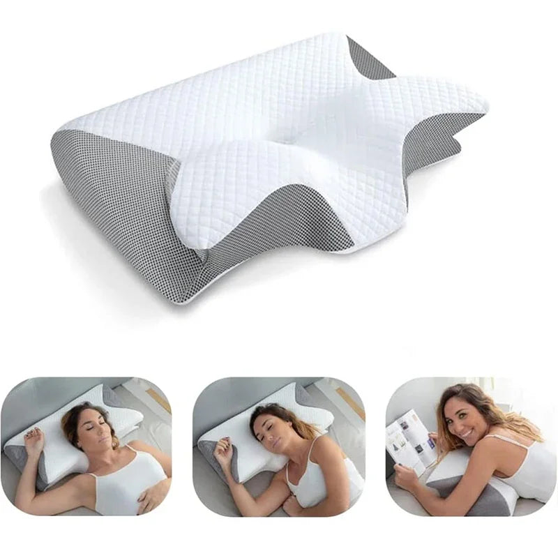 High-Quality Butterfly Memory Foam Neck Pillow for Comfortable Sleep, Slow Rebound Cervical Orthopedic Bed Pillow for Neck