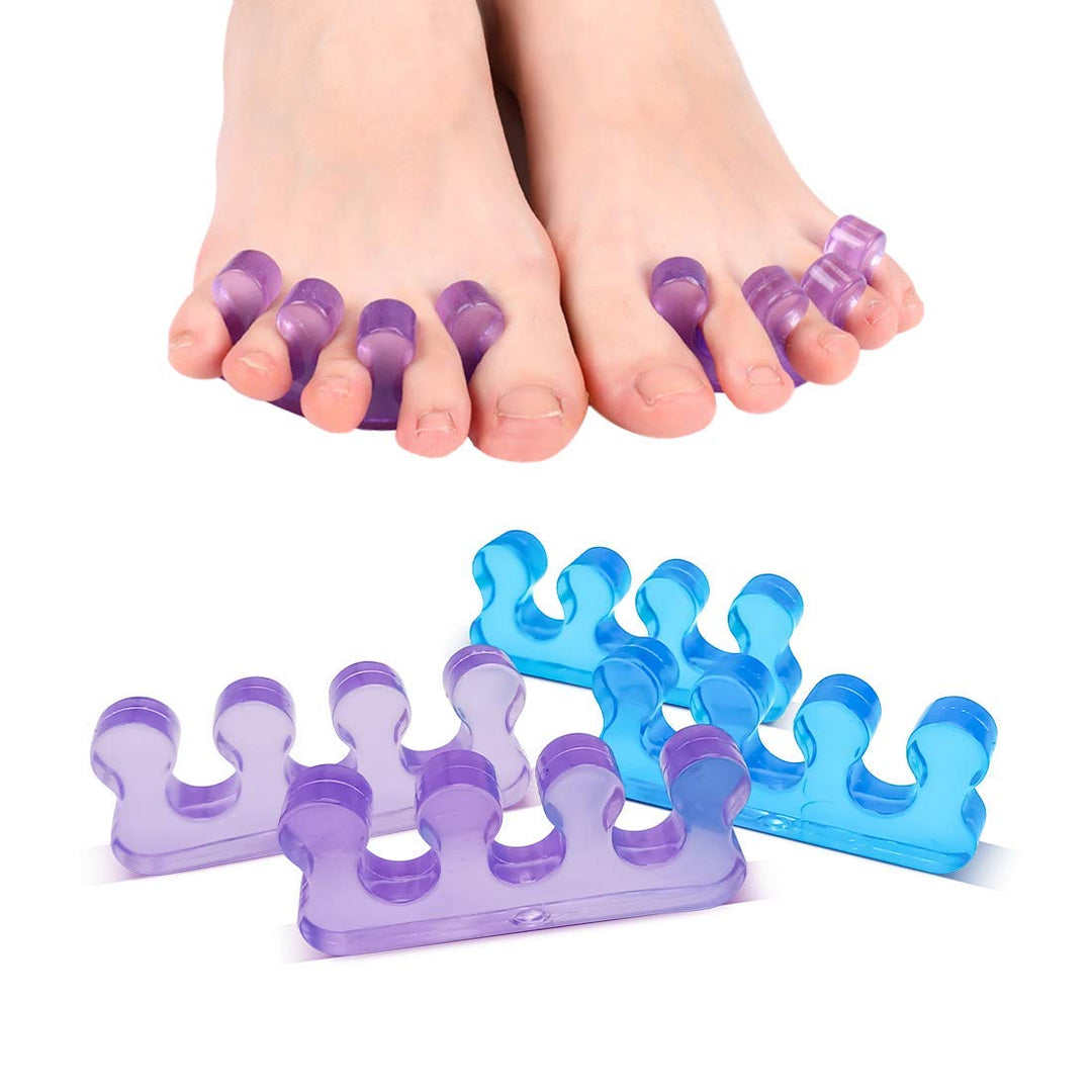 Premium Soft Silicone Toe and Finger Separators – Flexible Nail Polish Pedicure Tools for Spa and Home Use, Comfortable