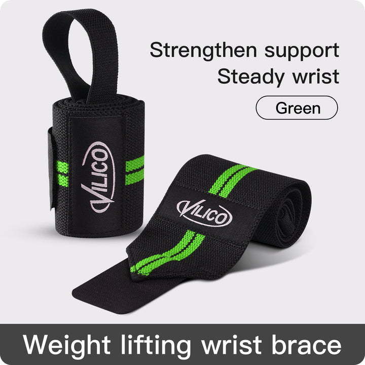 High Quality Weightlifting Wrist Wraps – Professional Wrist Support with Heavy Duty Thumb Loop, Best Wrap for Strength 