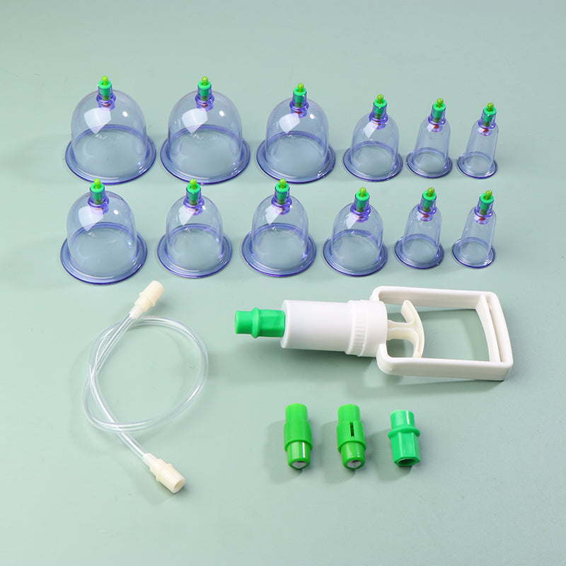 Premium Vacuum Cupping Therapy Set – 6, 12, or 24 Plastic Suction Cups for Massage, Relaxing Muscles, Pain Relief