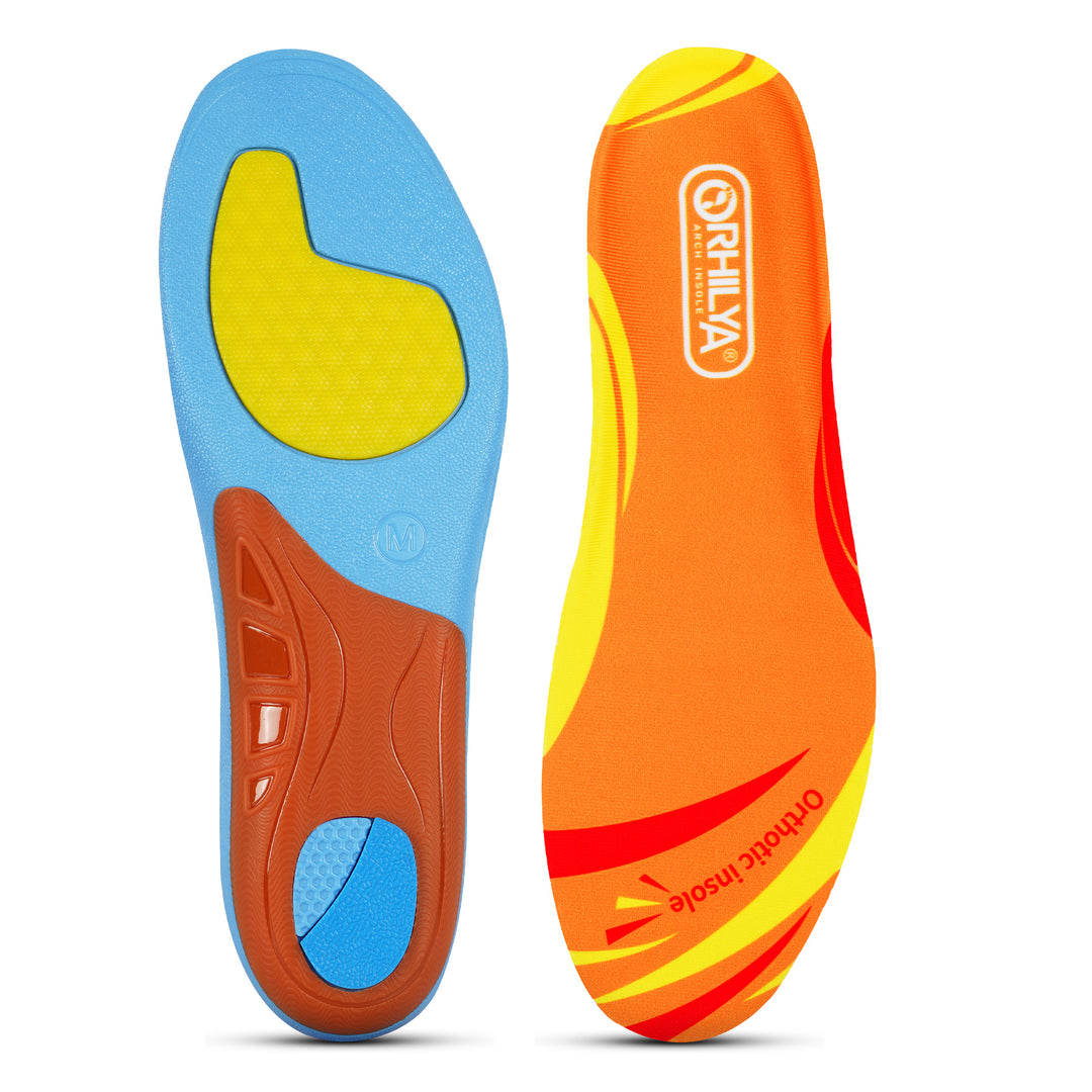 Premium Orthopedic Insoles for Plantar Fasciitis Relief | Shock Absorb Arch Support for Flat Feet | GEL Cushioning 