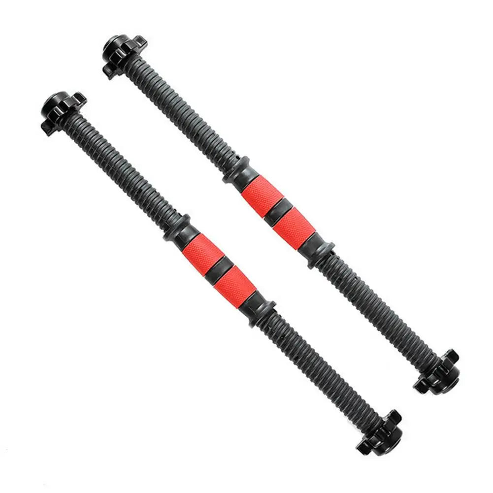 Premium Adjustable Dumbbell Rod Set – Portable Barbell Lifting, Easy to Install, Non-Slip Foam Grip, PVC Plastic Nuts, 