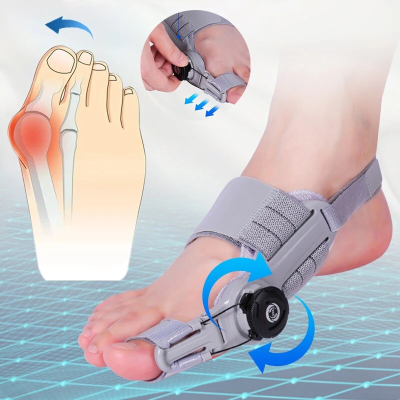 High-Quality Bunion Corrector Unisex Toe Separator for Hallux Valgus – Adjustable, Rotatable Toe Straightener, Foot Care 