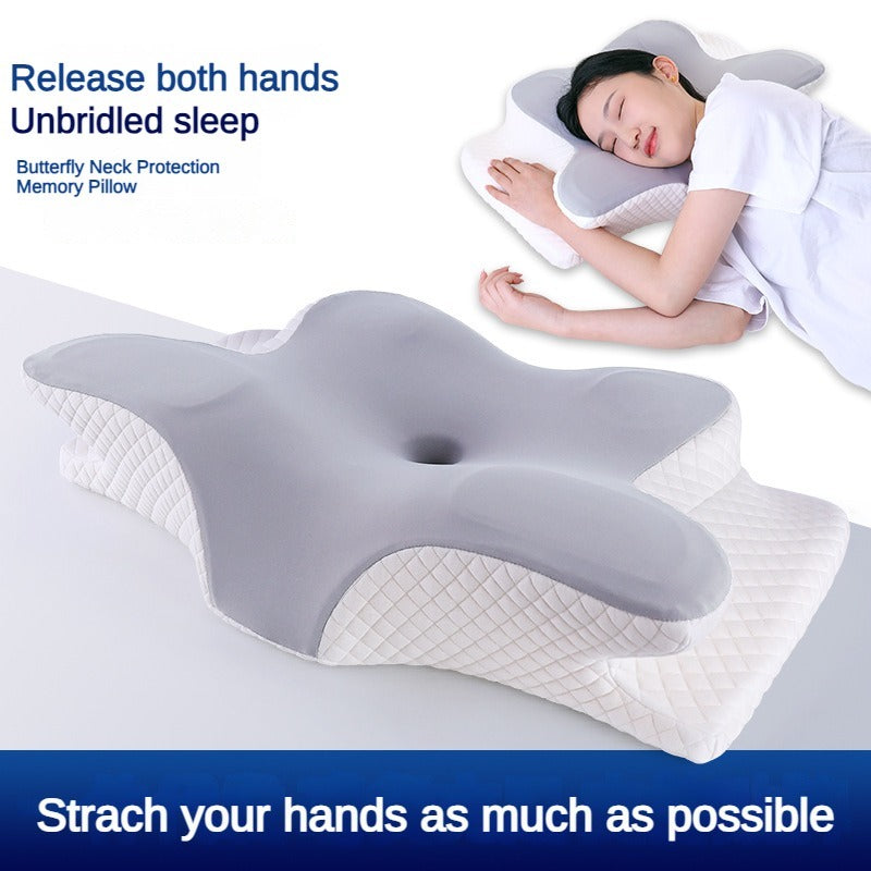 High-Quality Butterfly Memory Foam Cervical Pillow for Neck Pain Relief, Ergonomic Slow Rebound Orthopedic Support for 