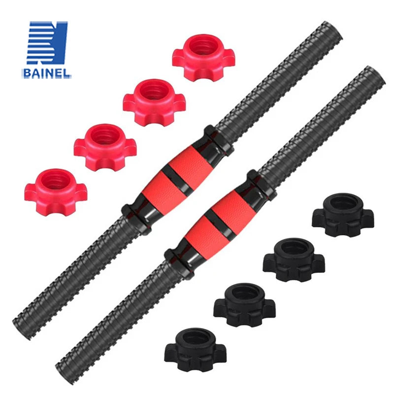 Premium Adjustable Dumbbell Rod Set – Portable Barbell Lifting, Easy to Install, Non-Slip Foam Grip, PVC Plastic Nuts, 