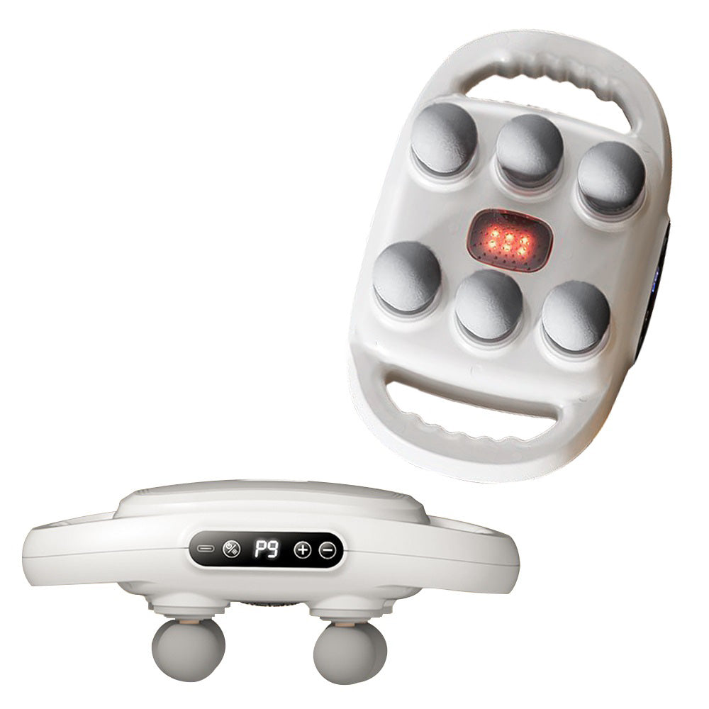 High-Quality Six-Head Massage Gun for Back & Body Relief, 20 Intensity Levels, Wireless High-Frequency Vibration, 6 Modes 