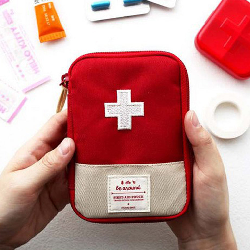 Premium Mini Portable First Aid Kit – Compact Medical Emergency Organizer, Household Medicine Storage Bag for Outdoor 