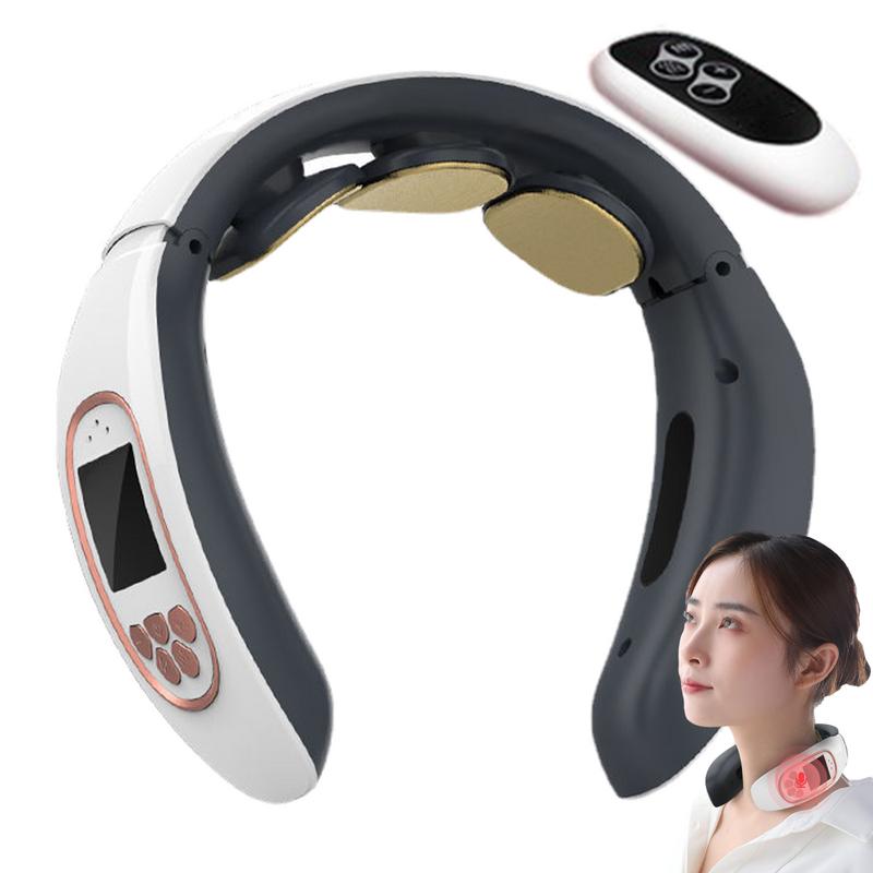 High-Quality 6-Head Cervical Massager with Electric Pulse, Intelligent Neck & Shoulder Massage, Portable Heated Neck 