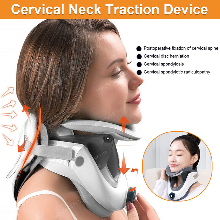 Premium Adjustable Neck Stretcher with Air Sac for Home Cervical Traction, Spine Alignment & Pain Relief, Lightweight and 