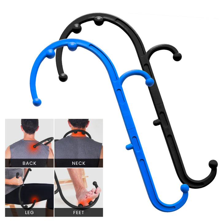 High-Quality Back, Neck, and Foot Massager for Trigger Point Therapy, Fibromyalgia Pain Relief, and Self Massage Hook Cane