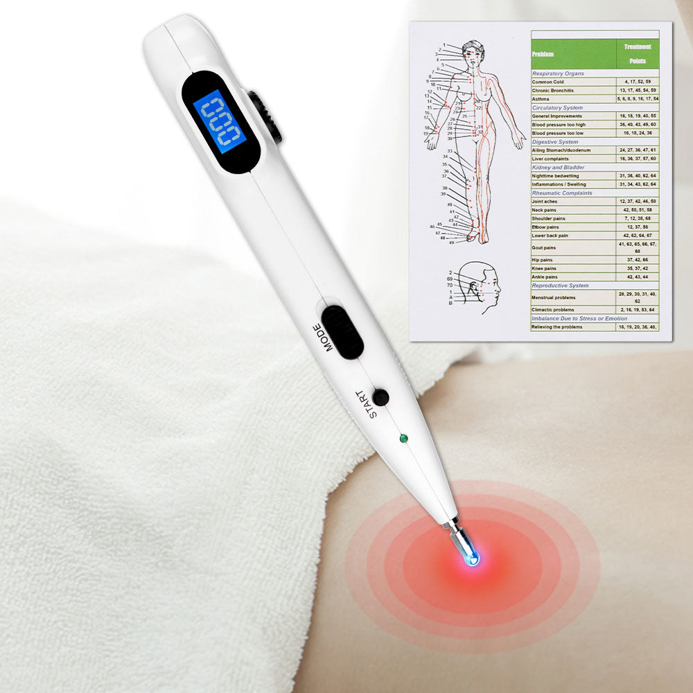 Premium USB Rechargeable Acupuncture Pen with TENS Meridian Energy, Full Body Muscle Stimulator & Intelligent Acupoint 