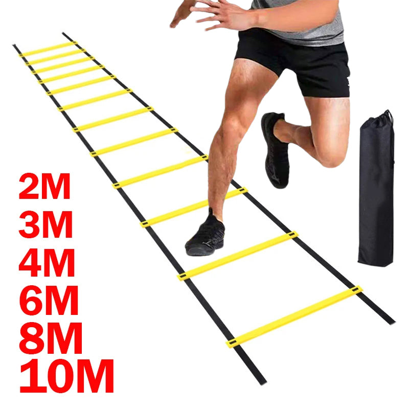 Premium Agility Ladder for Speed Training – Nylon Straps, Multiple Lengths (2M-10M) – Soccer, Football, and Fitness Warm-Up 