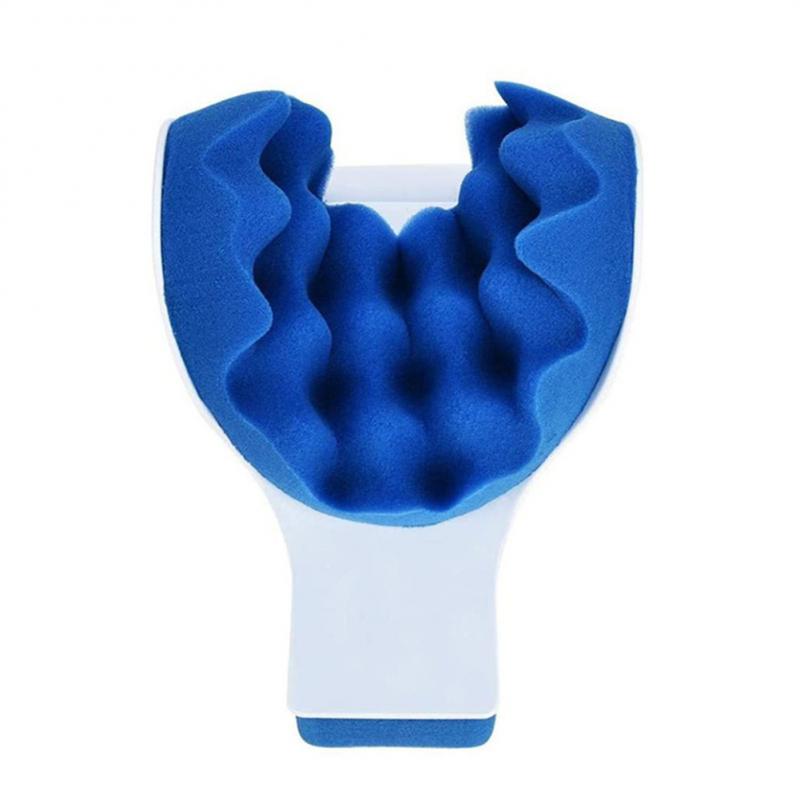 Premium Travel Neck Massage Pillow - Therapeutic Support & Tension Reliever for Neck & Shoulder Relaxation, Soft Sponge 