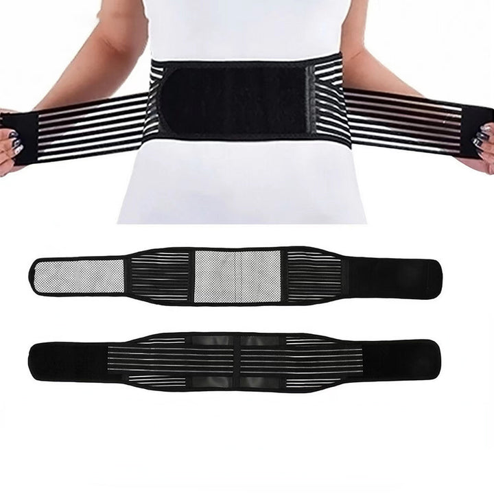 High Quality Adjustable Neoprene Lumbar Support Belt – Double Pull Back Brace for Lower Back Pain Relief, Self-Heating  