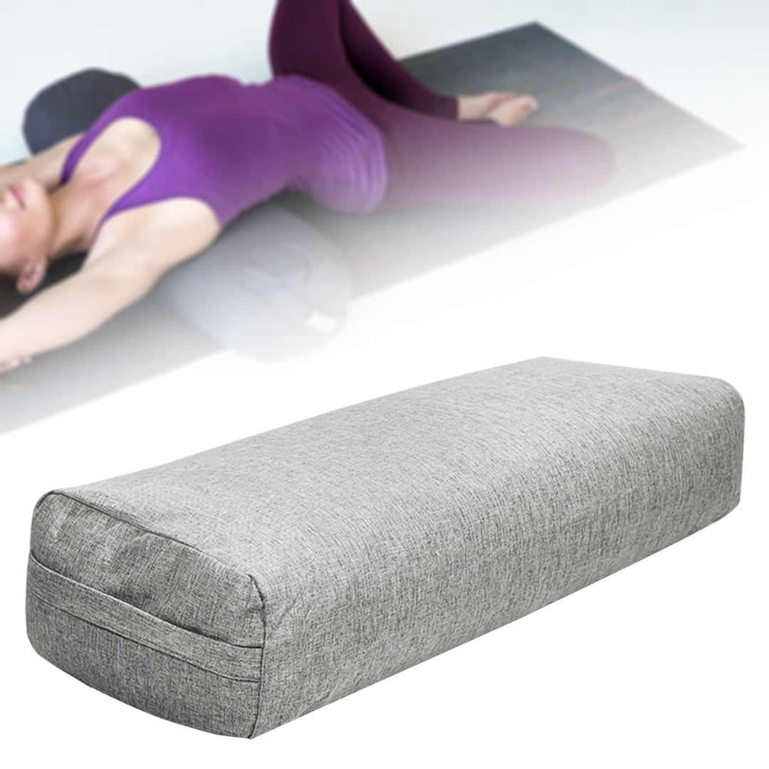 Premium Yoga Bolster Pillow for Support – Ergonomic Cushion for Posture & Stretching – Removable Cover, Lightweight & Portable