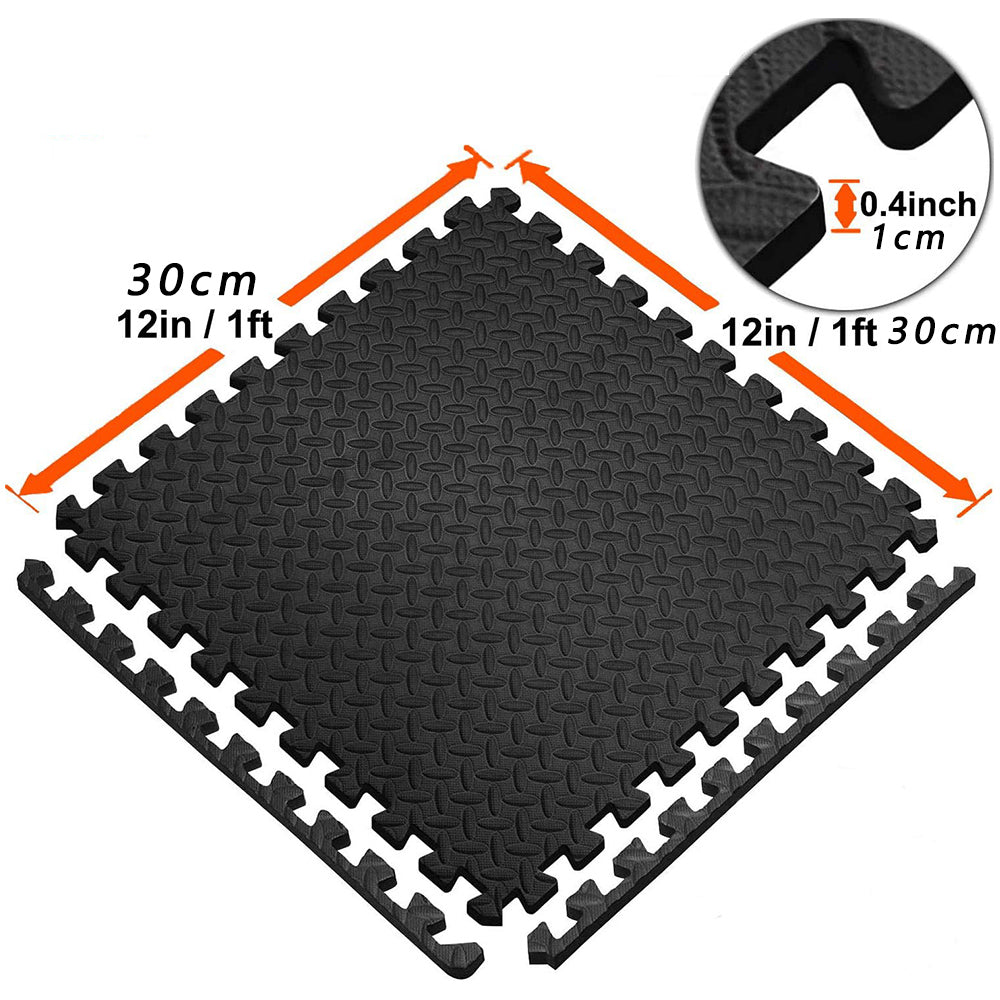 Premium Puzzle Fitness Mat – EVA Interlocking Foam Floor Tiles – Non-Slip, Durable, Waterproof – Protective Sports Flooring