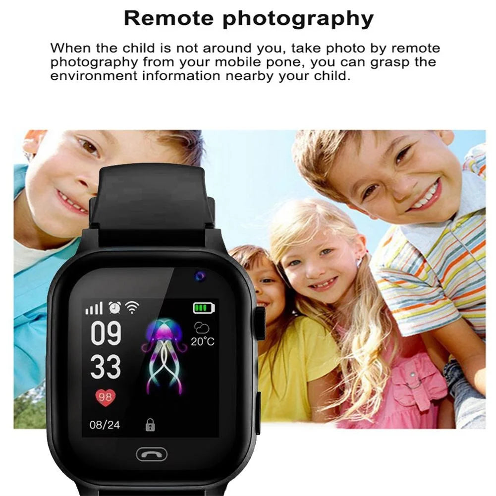 Premium Kids Smart Watch with 2G Call, Waterproof, GPS Tracker, SOS Button, LBS Location, Camera, for Boys & Girls, 