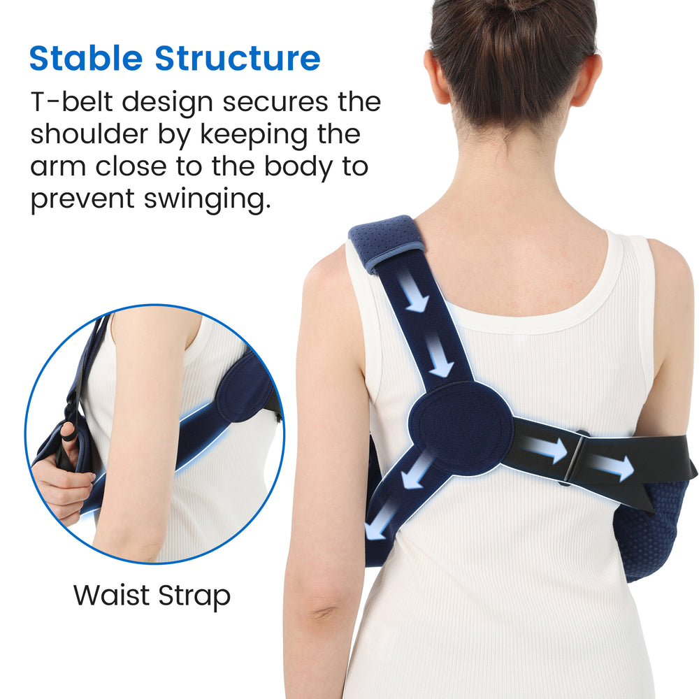 Premium Arm Sling for Adults - Broken Forearm Support, Elbow Sprain & Shoulder Injury Immobilizer, Ventilated & Breathable 