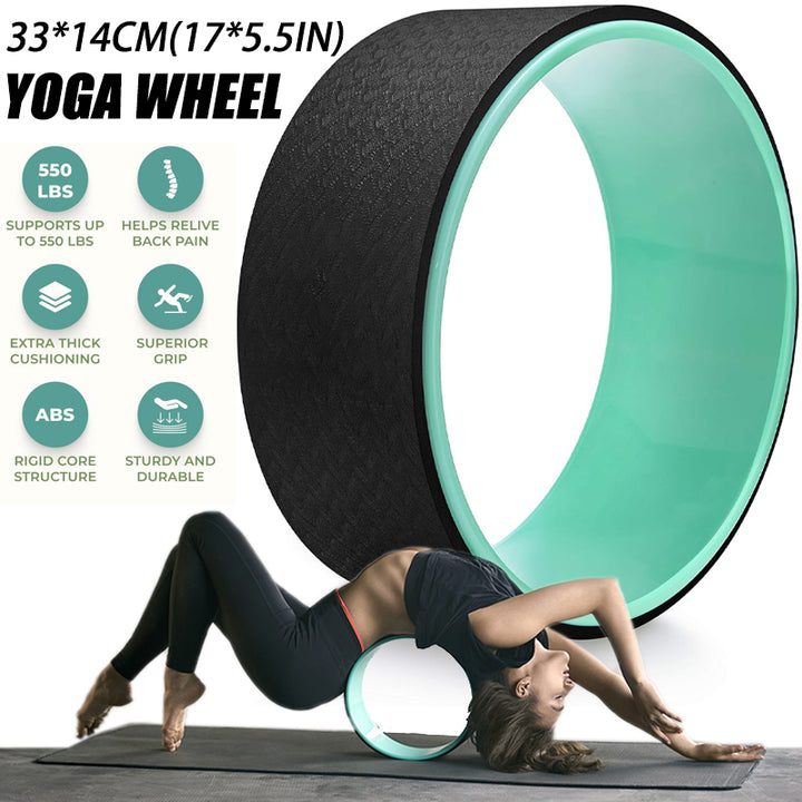 Premium Yoga Wheel – Durable Foam Roller for Flexibility & Balance – Ideal for Back Pain Relief, Stretching, and Backbends