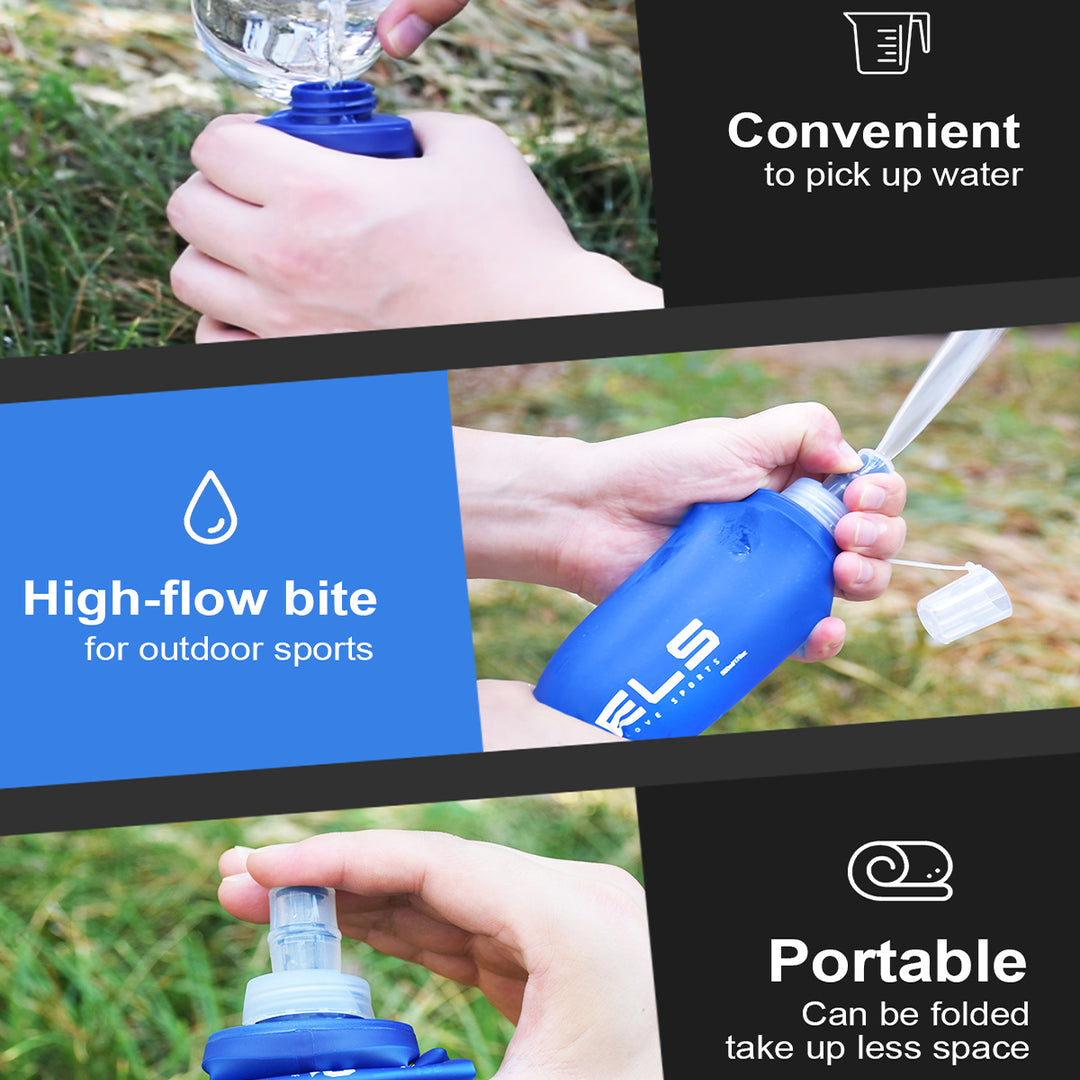 Premium Collapsible Water Bottle – BPA-Free TPU Soft Flask for Outdoor Sports, Camping, Running, Cycling, Hiking,