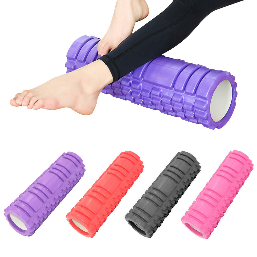 Premium Yoga Foam Roller for Muscle Recovery and Back Massage, 33*14cm Grid Axis Design, High-Density Foam, Ideal for Muscle