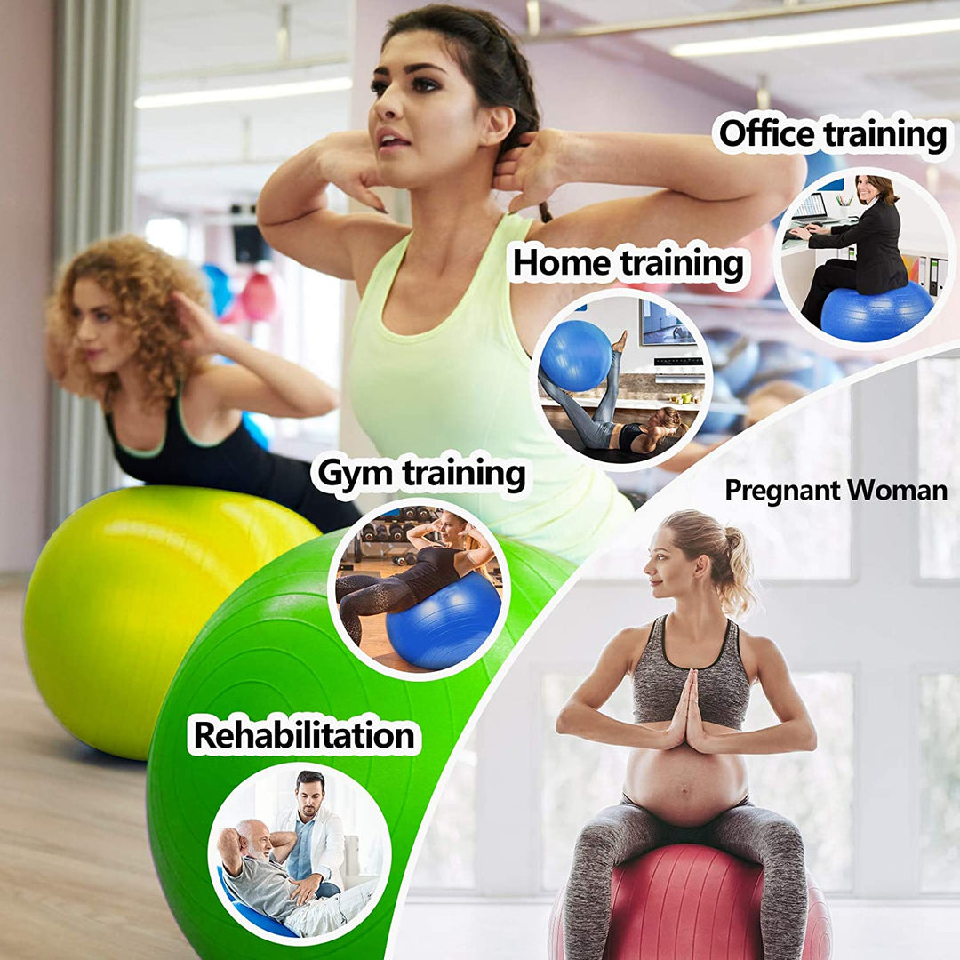 High-Quality Yoga Ball for Fitness, Pilates, and Balance – Durable Gym Exercise Ball, Perfect for Core Strength, Stability