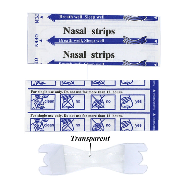 High Quality Anti-Snoring Nasal Strips - 50pcs Transparent Stop Snoring Aid, Better Nose Breath, Extra Strength Nasal Patch 