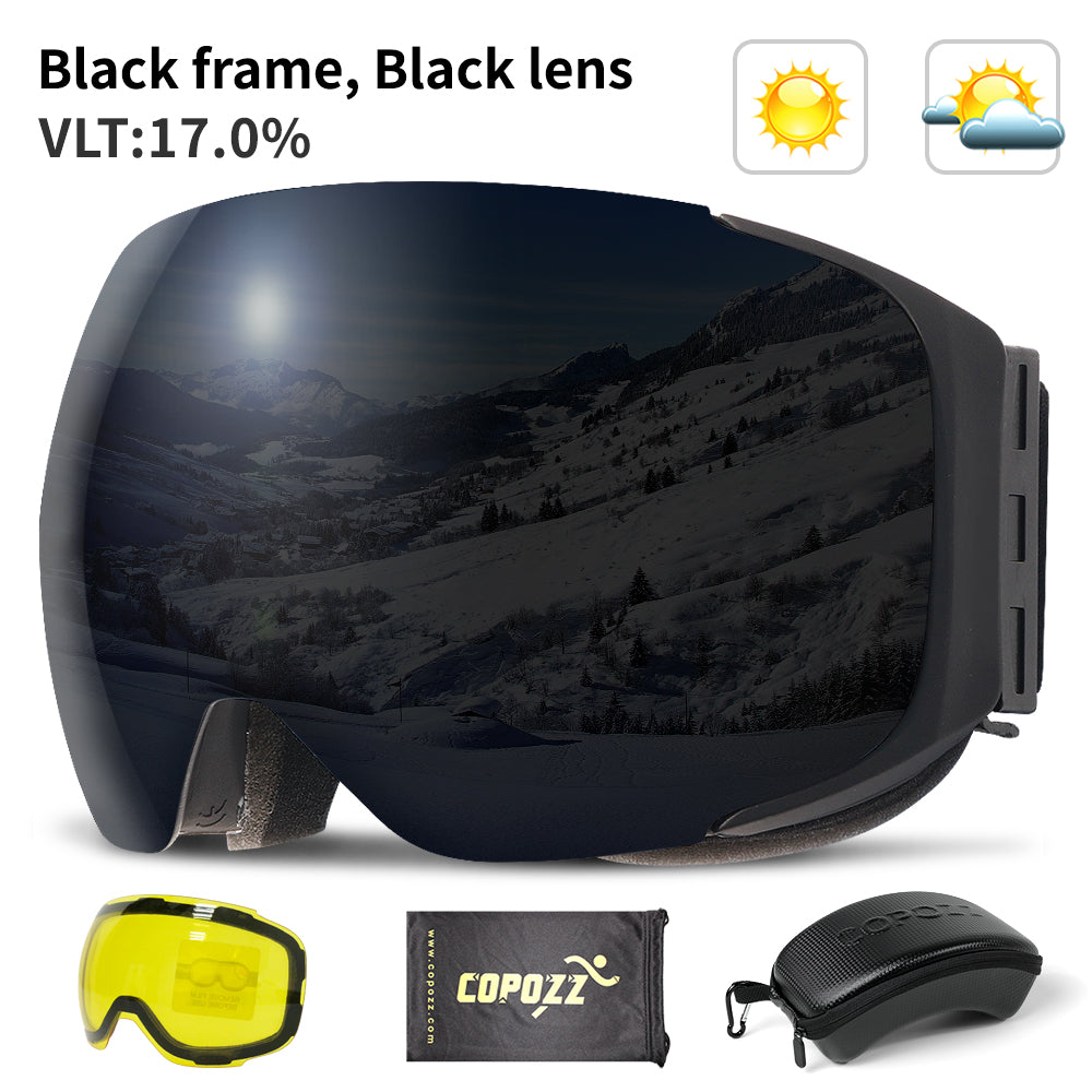 Premium Magnetic Ski Goggles – Quick-Change Lens, UV400 Protection, Anti-Fog, Explosion-Proof, Snowboard Ski Glasses