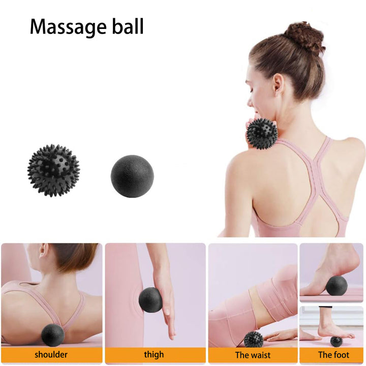 Premium 6-in-1 Yoga Training Kit for Fitness, Pilates & Muscle Recovery, Includes Foam Roller, Massage Stick, Tension Band