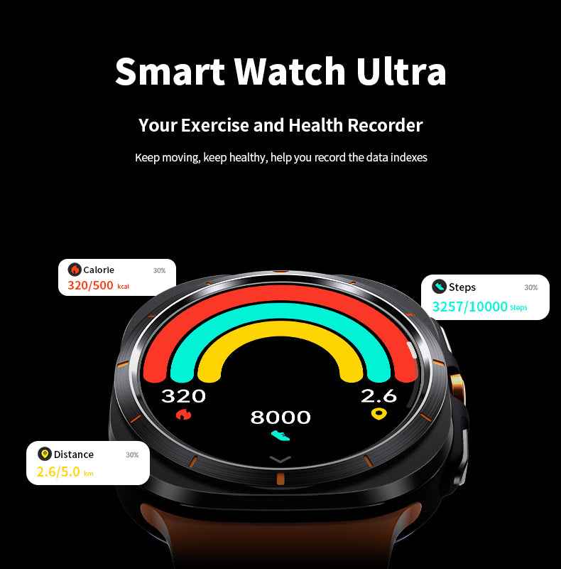 Premium Smartwatch for Men and Women – 1.43" AMOLED Display, IP68 Waterproof, Bluetooth Calling, Heart Rate, Blood Oxygen, 