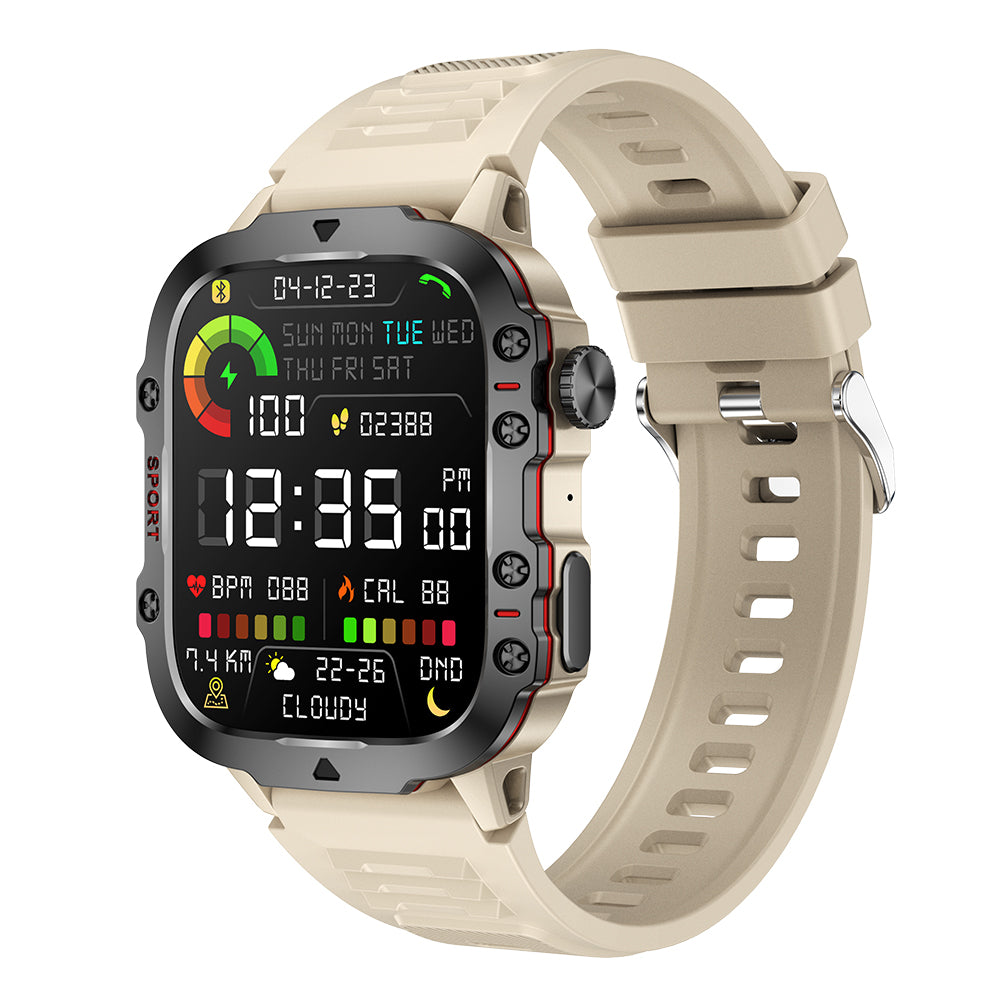 Premium Smartwatch for Men and Women – 2.01" Curved Screen, IP68 Waterproof, Bluetooth Calling, Heart Rate, SpO2, Sleep 