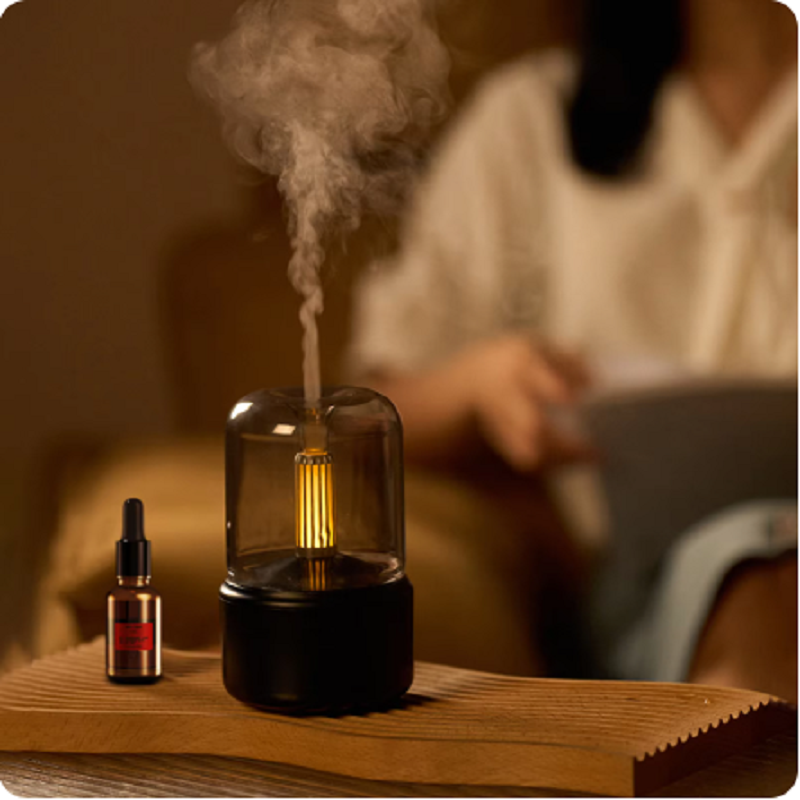 Premium Portable Mini Aroma Diffuser & USB Air Humidifier – Essential Oil Sprayer, Night Light, Cold Mist, 120ml Capacity, 