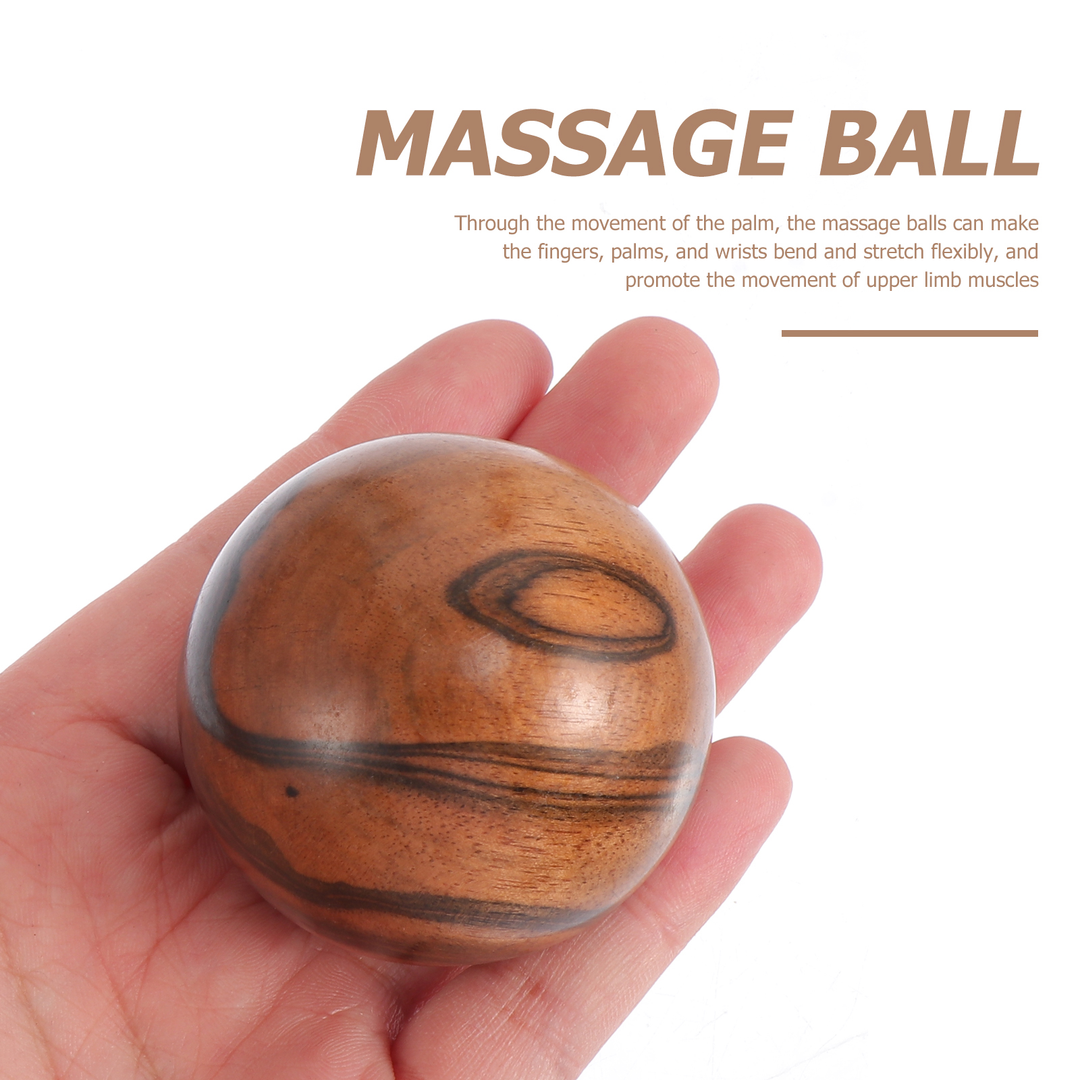 Premium Wooden Massage Balls for Hand Exercise, Stress Relief, and Finger Strength – Set of 2, Ideal for Arthritis, Carpal