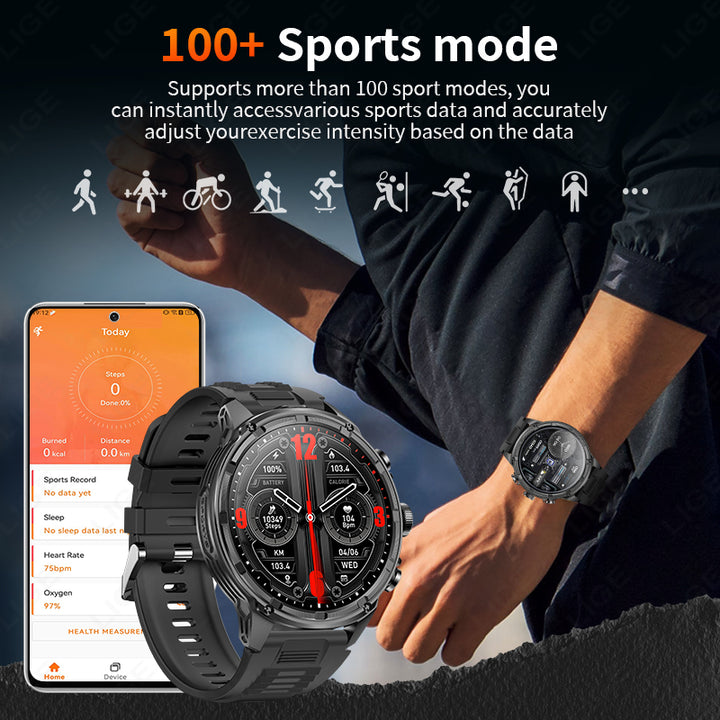 Premium Smartwatch with NFC & Bluetooth Headset – TWS Music & Talk, Sports Tracking, Sleep Monitoring, Camera Control, Music 