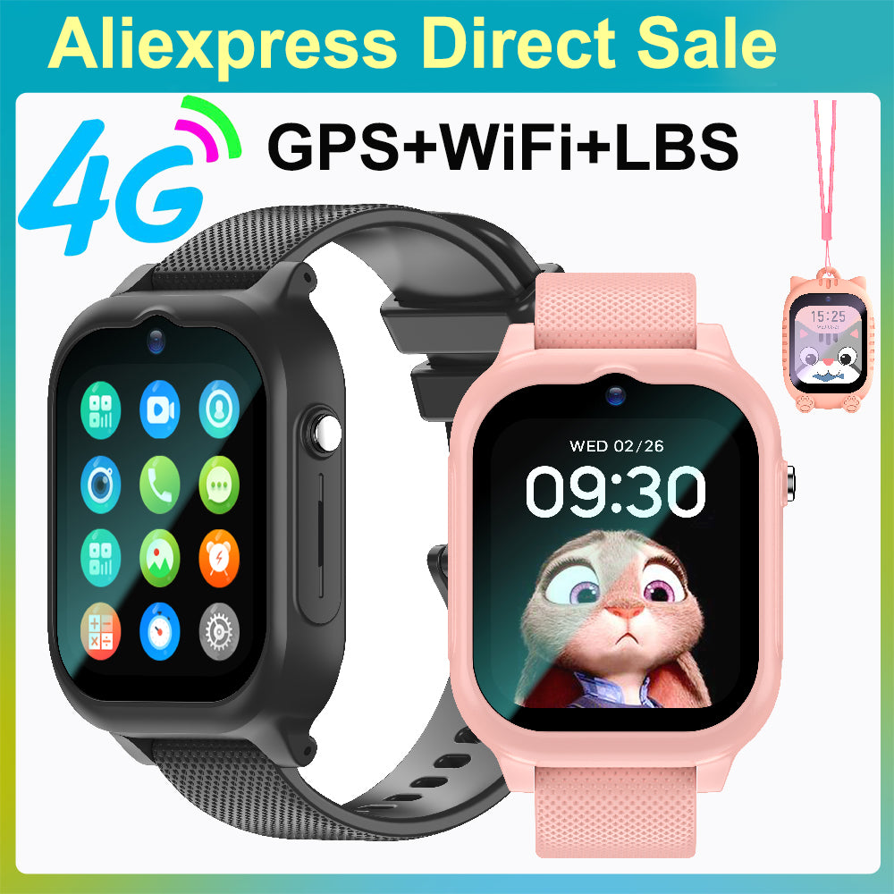 Premium 4G Kids Smartwatch – GPS Tracker, Video Call, SOS, WiFi, Camera, Voice Monitor, Waterproof, 700mAh Battery, Child 