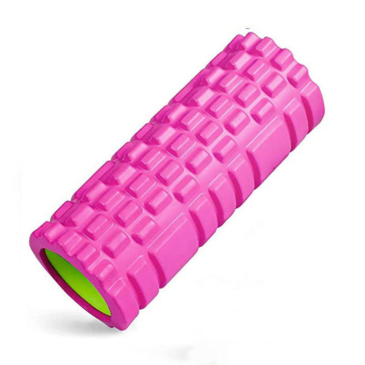 Premium Yoga Foam Roller for Muscle Recovery and Back Massage, 33*14cm Grid Axis Design, High-Density Foam, Ideal for Muscle