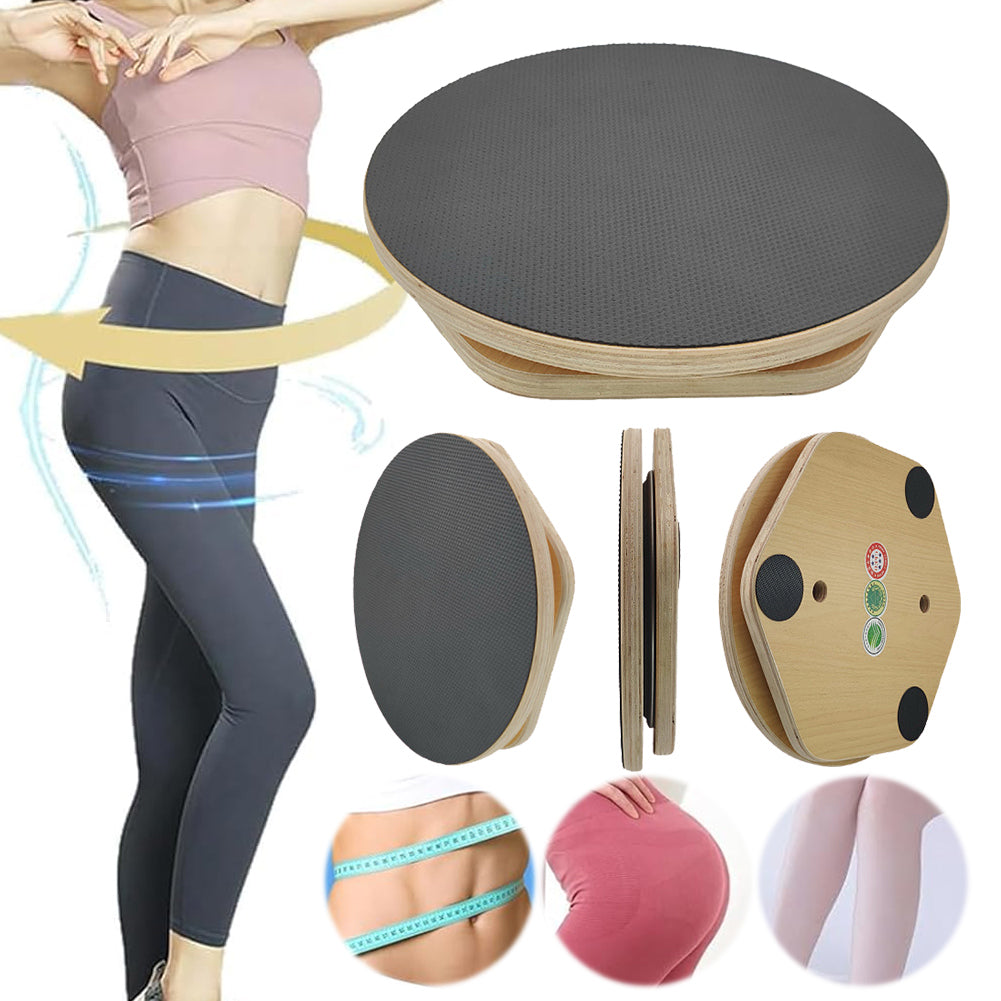 Premium Solid Wood Waist Twisting Disc - Fitness Balance Board & Massage Twister for Weight Loss, Core Strength & Flexibility